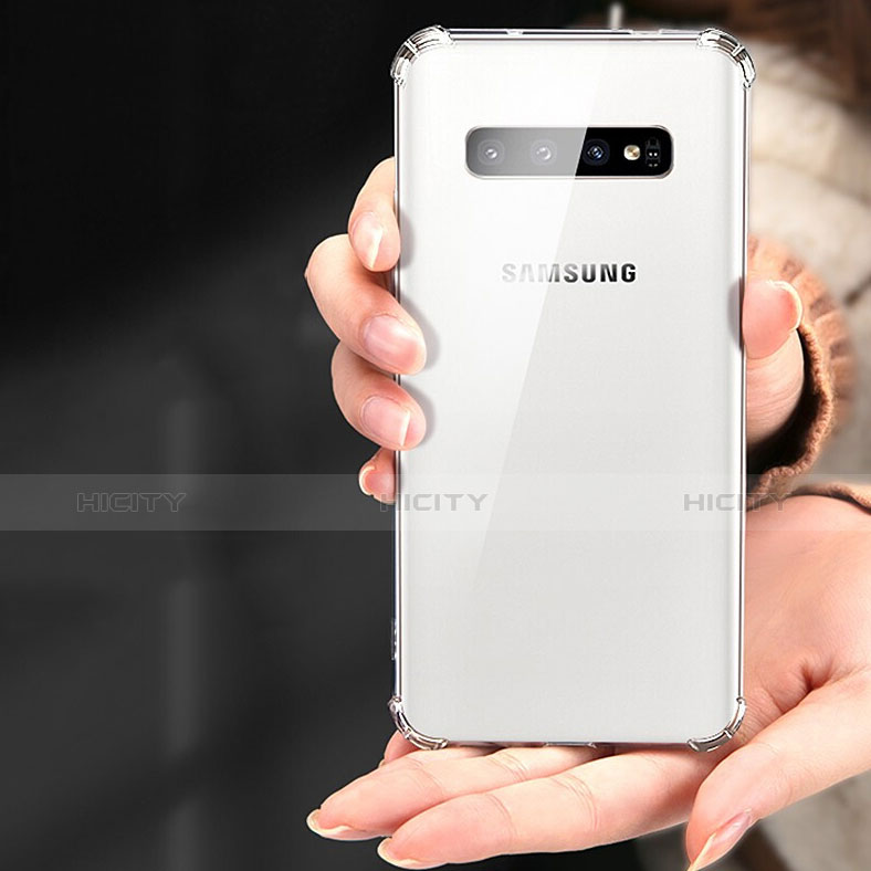 Silikon Schutzhülle Ultra Dünn Tasche Durchsichtig Transparent T08 für Samsung Galaxy S10 Plus Klar