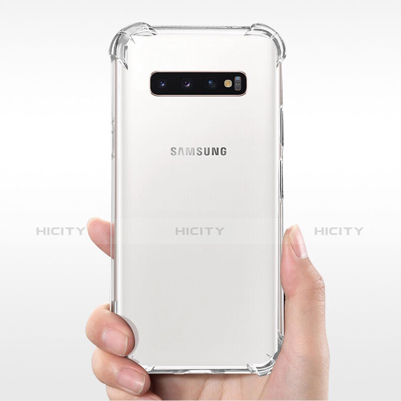 Silikon Schutzhülle Ultra Dünn Tasche Durchsichtig Transparent T08 für Samsung Galaxy S10 Plus Klar