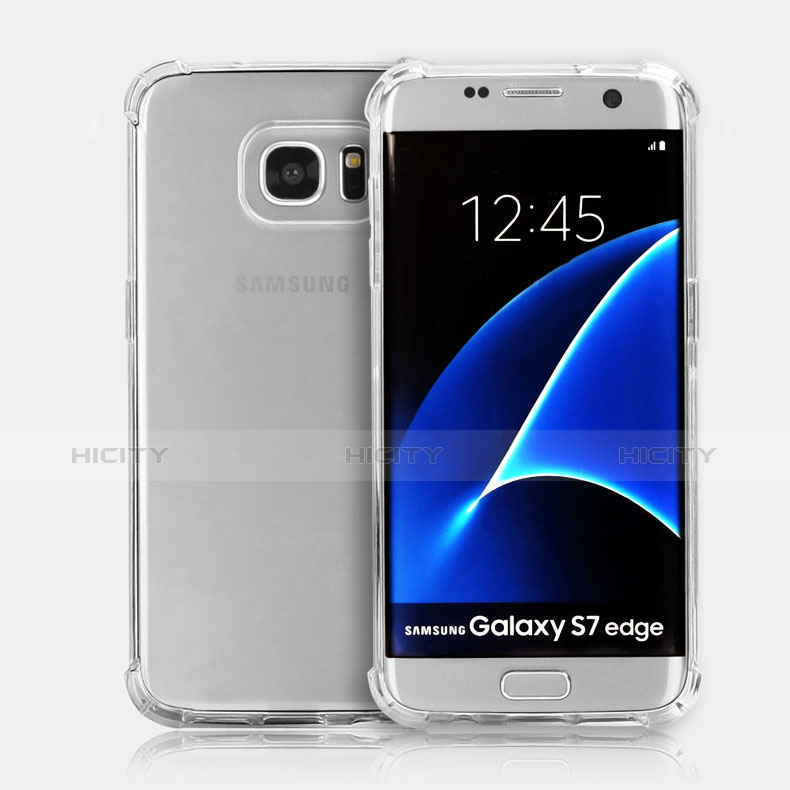 Silikon Schutzhülle Ultra Dünn Tasche Durchsichtig Transparent T08 für Samsung Galaxy S7 Edge G935F Klar