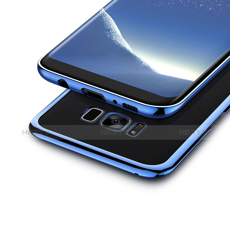 Silikon Schutzhülle Ultra Dünn Tasche Durchsichtig Transparent T08 für Samsung Galaxy S8 Blau