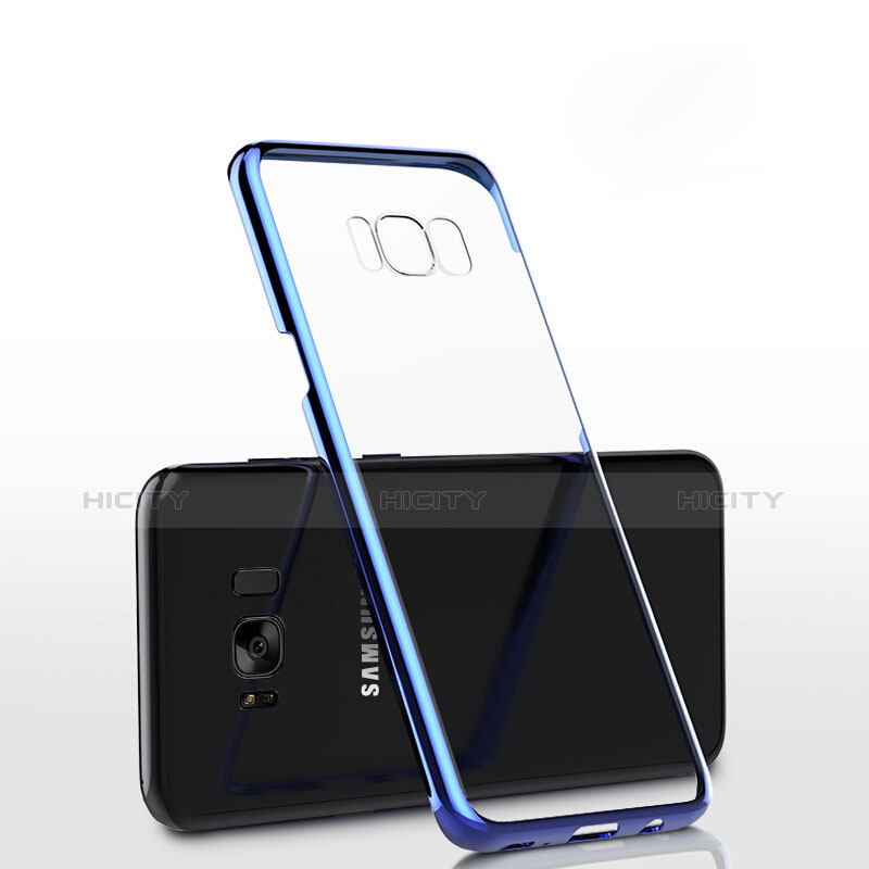 Silikon Schutzhülle Ultra Dünn Tasche Durchsichtig Transparent T08 für Samsung Galaxy S8 Blau