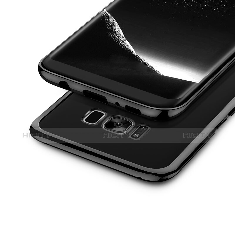 Silikon Schutzhülle Ultra Dünn Tasche Durchsichtig Transparent T08 für Samsung Galaxy S8 Plus Silber groß