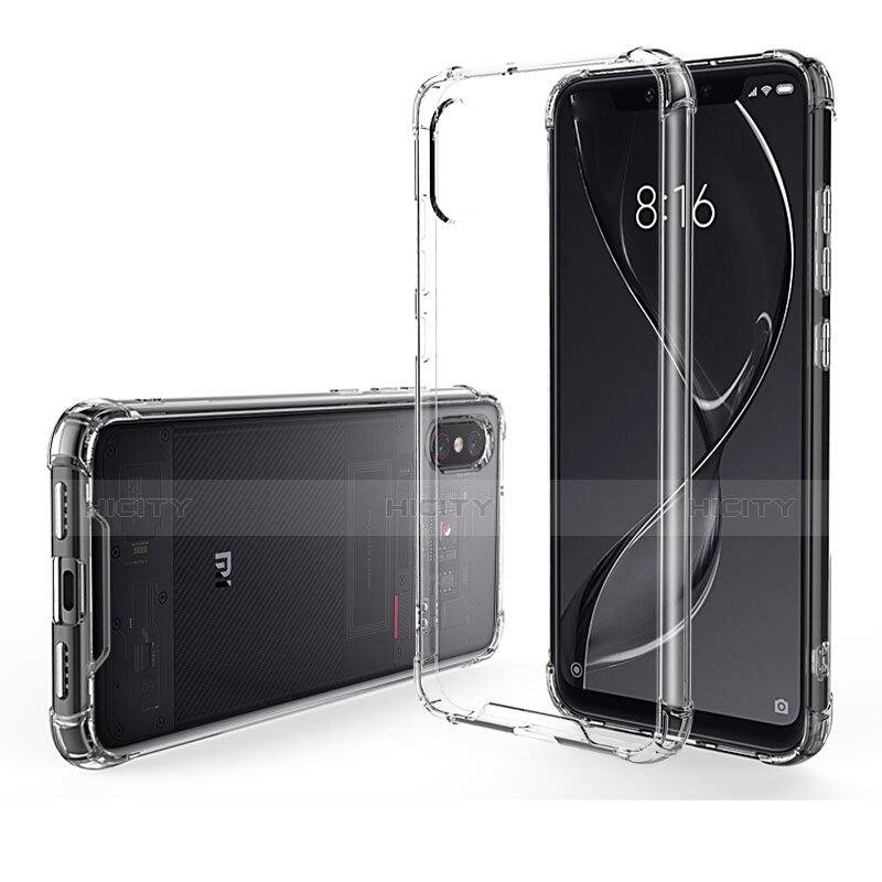 Silikon Schutzhülle Ultra Dünn Tasche Durchsichtig Transparent T08 für Xiaomi Mi 8 Explorer Klar groß