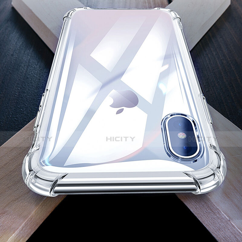 Silikon Schutzhülle Ultra Dünn Tasche Durchsichtig Transparent T09 für Apple iPhone Xs Klar