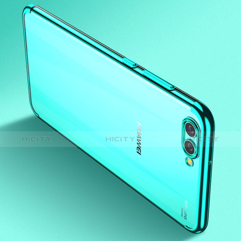 Silikon Schutzhülle Ultra Dünn Tasche Durchsichtig Transparent T09 für Huawei Nova 2S Blau groß