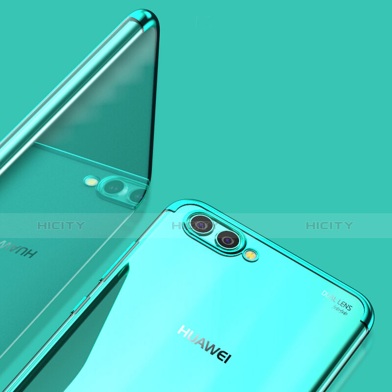 Silikon Schutzhülle Ultra Dünn Tasche Durchsichtig Transparent T09 für Huawei Nova 2S Blau groß