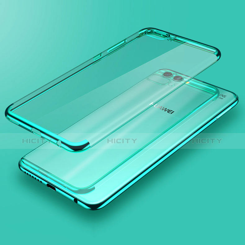 Silikon Schutzhülle Ultra Dünn Tasche Durchsichtig Transparent T09 für Huawei Nova 2S Blau groß