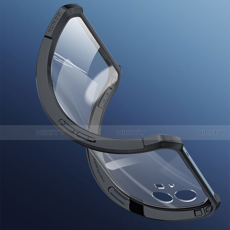 Silikon Schutzhülle Ultra Dünn Tasche Durchsichtig Transparent T09 für Nothing Phone 1 Schwarz