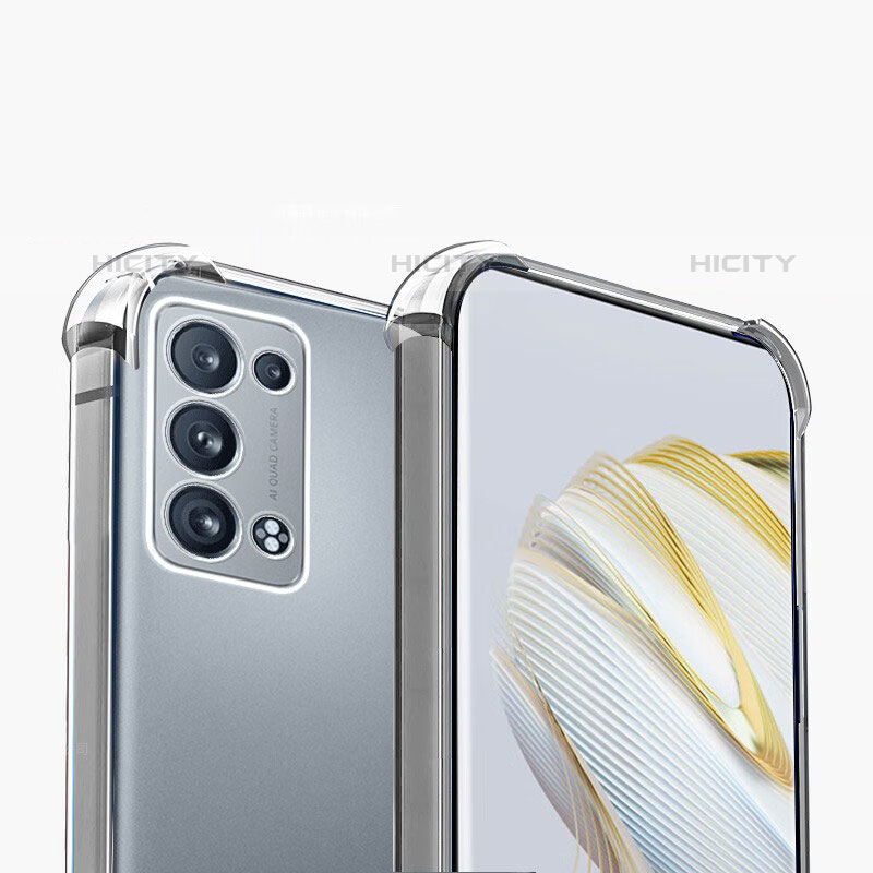 Silikon Schutzhülle Ultra Dünn Tasche Durchsichtig Transparent T09 für Oppo Reno6 Pro 5G Klar