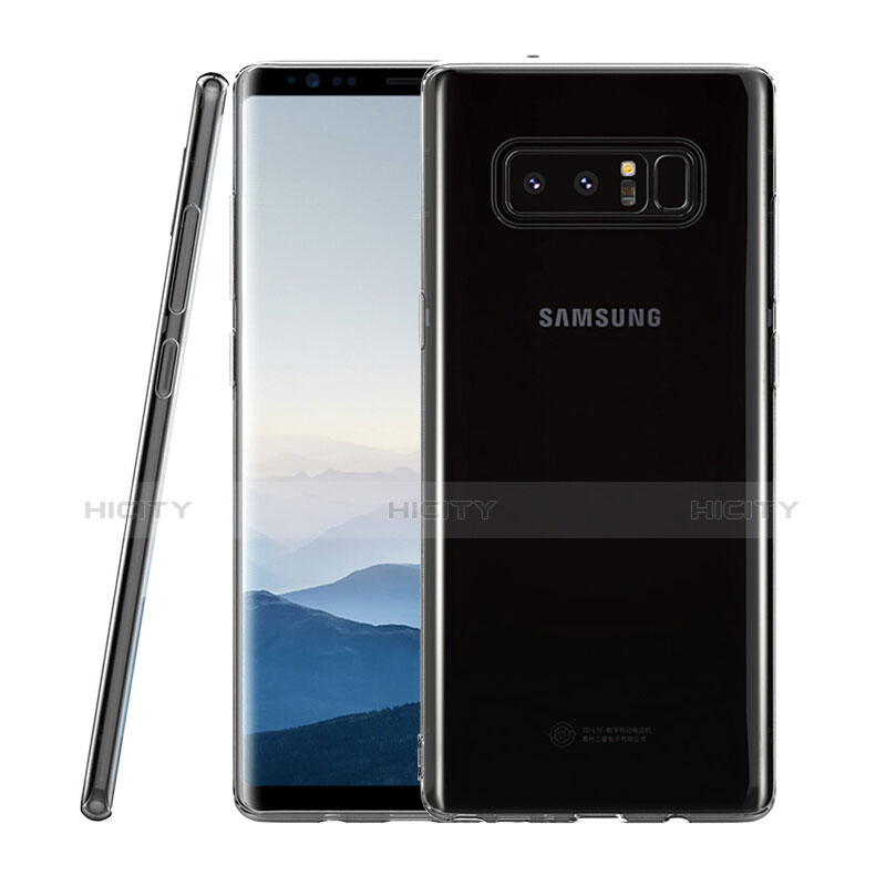 Silikon Schutzhülle Ultra Dünn Tasche Durchsichtig Transparent T09 für Samsung Galaxy Note 8 Duos N950F Klar