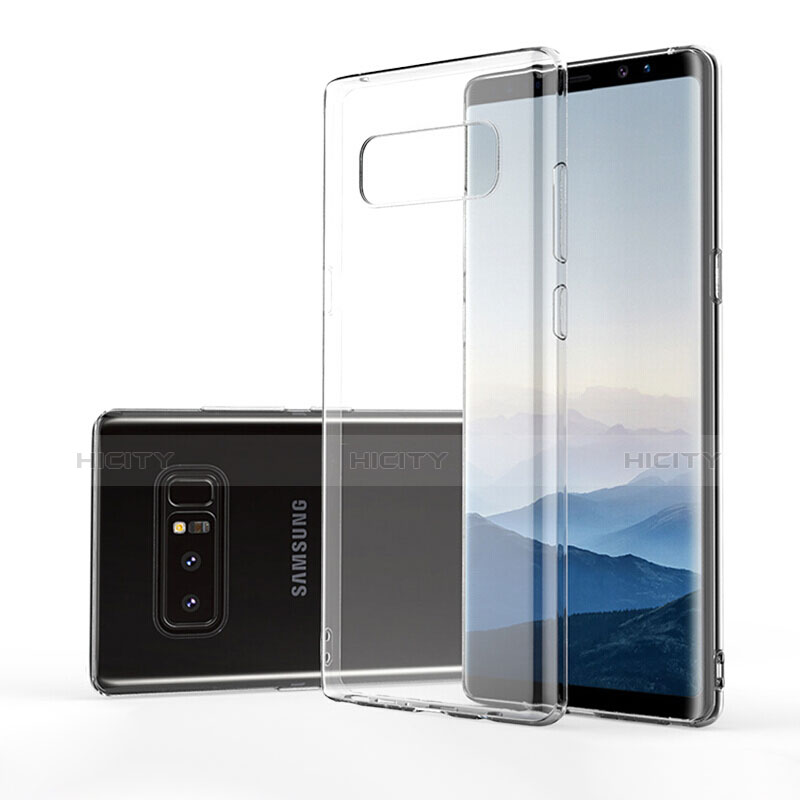 Silikon Schutzhülle Ultra Dünn Tasche Durchsichtig Transparent T09 für Samsung Galaxy Note 8 Duos N950F Klar