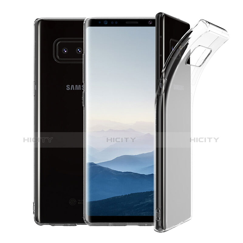 Silikon Schutzhülle Ultra Dünn Tasche Durchsichtig Transparent T09 für Samsung Galaxy Note 8 Duos N950F Klar