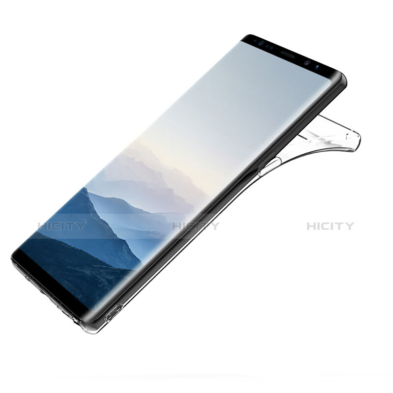 Silikon Schutzhülle Ultra Dünn Tasche Durchsichtig Transparent T09 für Samsung Galaxy Note 8 Duos N950F Klar