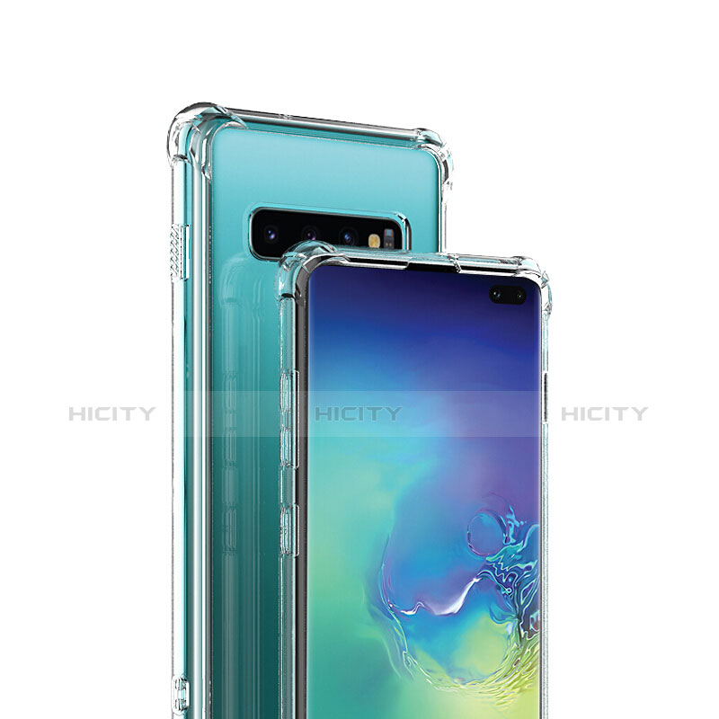 Silikon Schutzhülle Ultra Dünn Tasche Durchsichtig Transparent T09 für Samsung Galaxy S10 Plus Klar