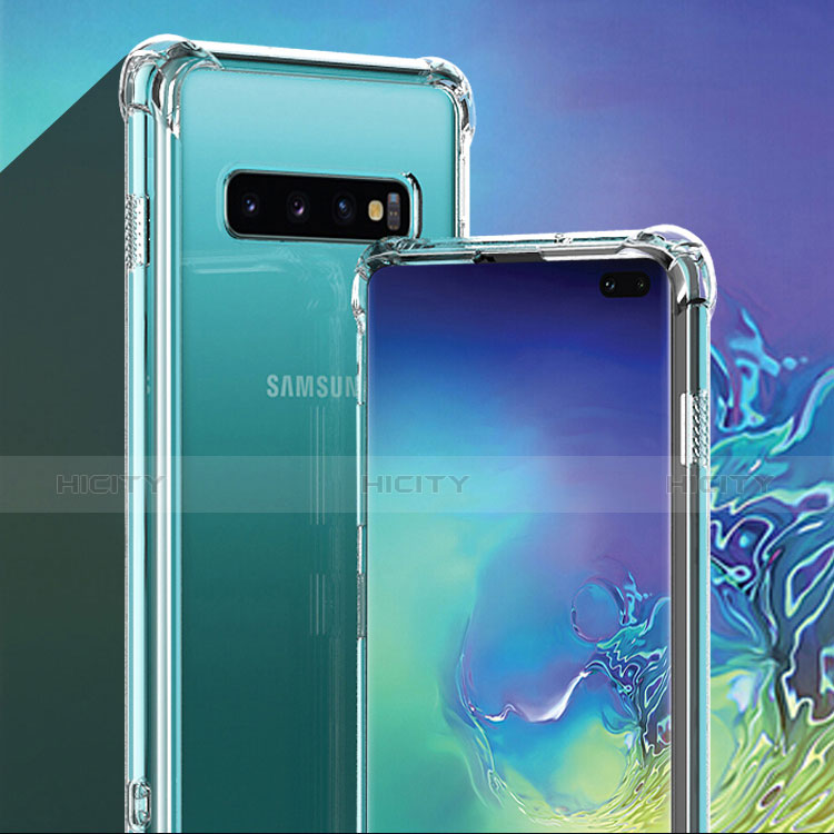 Silikon Schutzhülle Ultra Dünn Tasche Durchsichtig Transparent T09 für Samsung Galaxy S10 Plus Klar