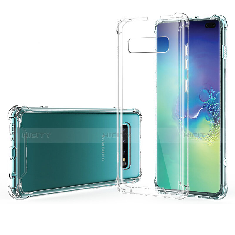 Silikon Schutzhülle Ultra Dünn Tasche Durchsichtig Transparent T09 für Samsung Galaxy S10 Plus Klar