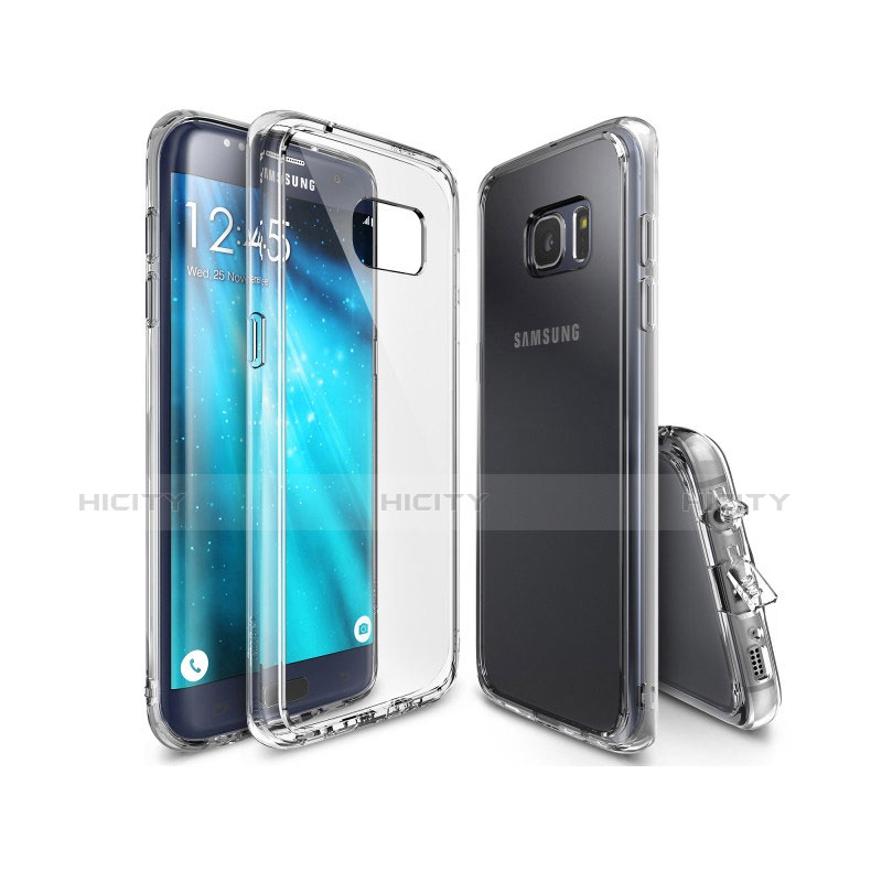 Silikon Schutzhülle Ultra Dünn Tasche Durchsichtig Transparent T09 für Samsung Galaxy S7 Edge G935F Klar