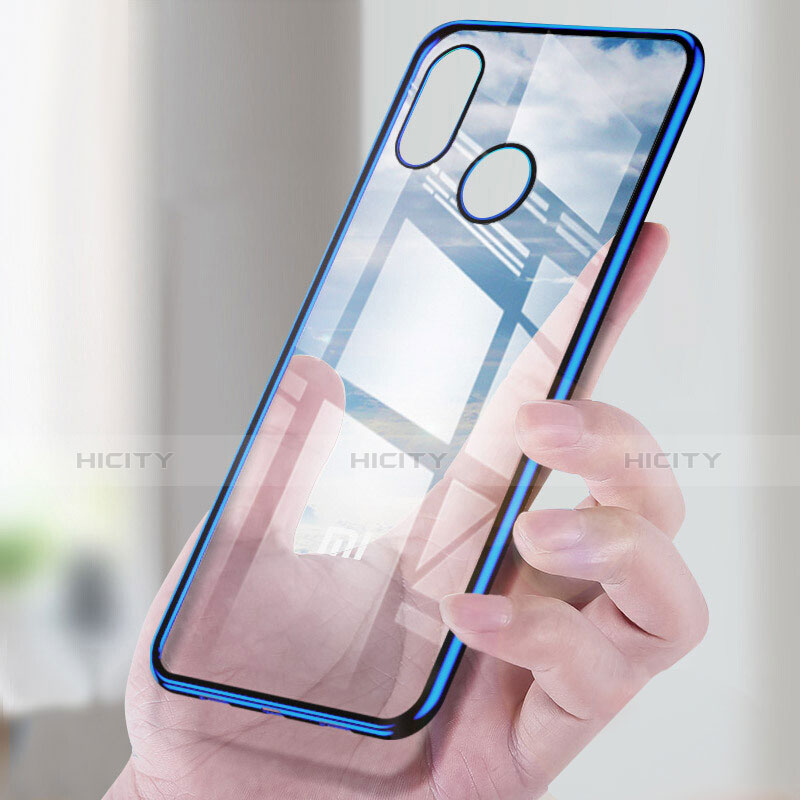 Silikon Schutzhülle Ultra Dünn Tasche Durchsichtig Transparent T09 für Xiaomi Mi 8 Blau