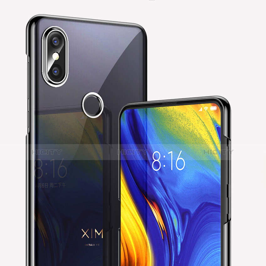 Silikon Schutzhülle Ultra Dünn Tasche Durchsichtig Transparent T09 für Xiaomi Mi Mix 3 Schwarz