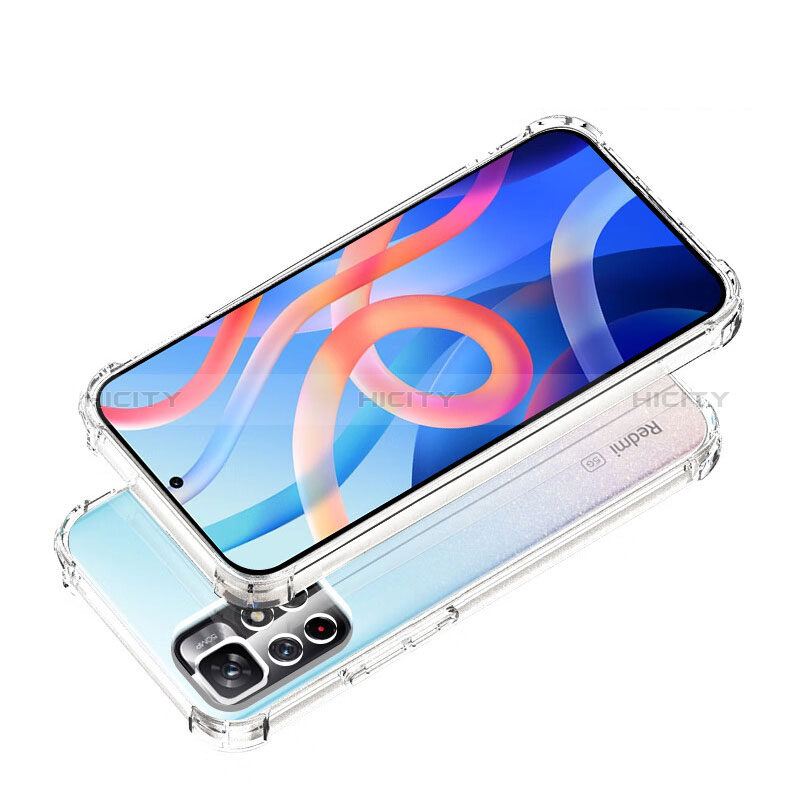 Silikon Schutzhülle Ultra Dünn Tasche Durchsichtig Transparent T09 für Xiaomi Poco M4 Pro 5G Klar groß