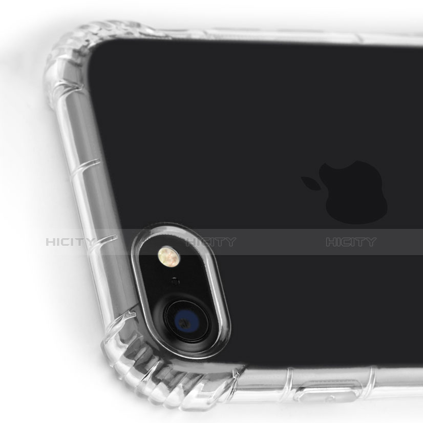 Silikon Schutzhülle Ultra Dünn Tasche Durchsichtig Transparent T10 für Apple iPhone 7 Klar