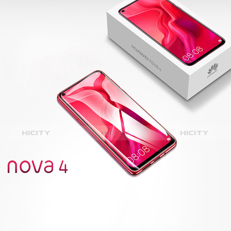 Silikon Schutzhülle Ultra Dünn Tasche Durchsichtig Transparent T10 für Huawei Nova 4 Rot