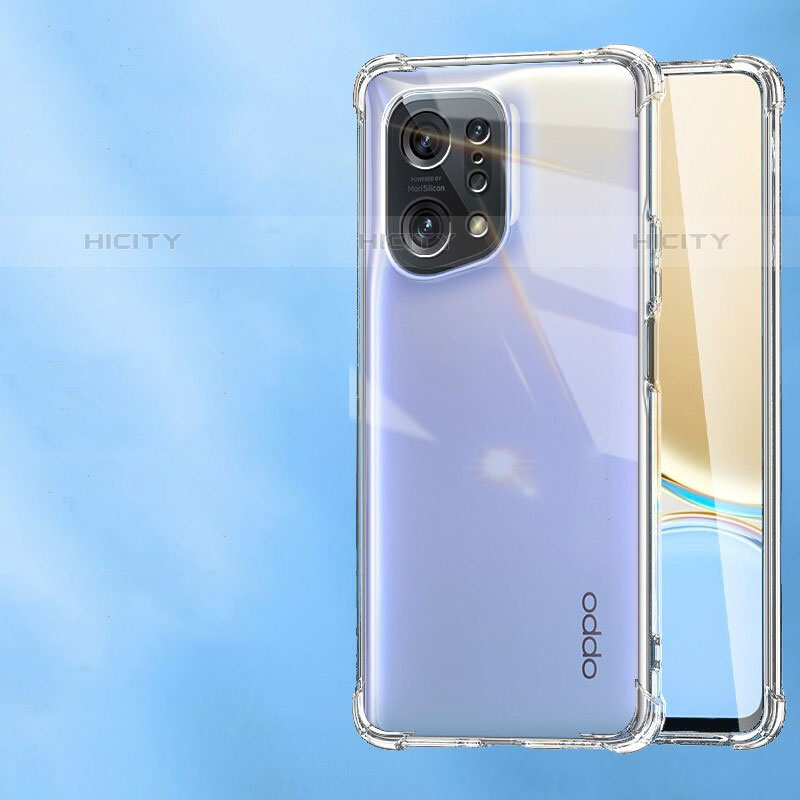 Silikon Schutzhülle Ultra Dünn Tasche Durchsichtig Transparent T10 für Oppo Find X5 Pro 5G Klar