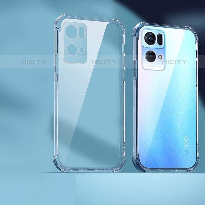 Silikon Schutzhülle Ultra Dünn Tasche Durchsichtig Transparent T10 für Oppo Reno7 Pro 5G Klar