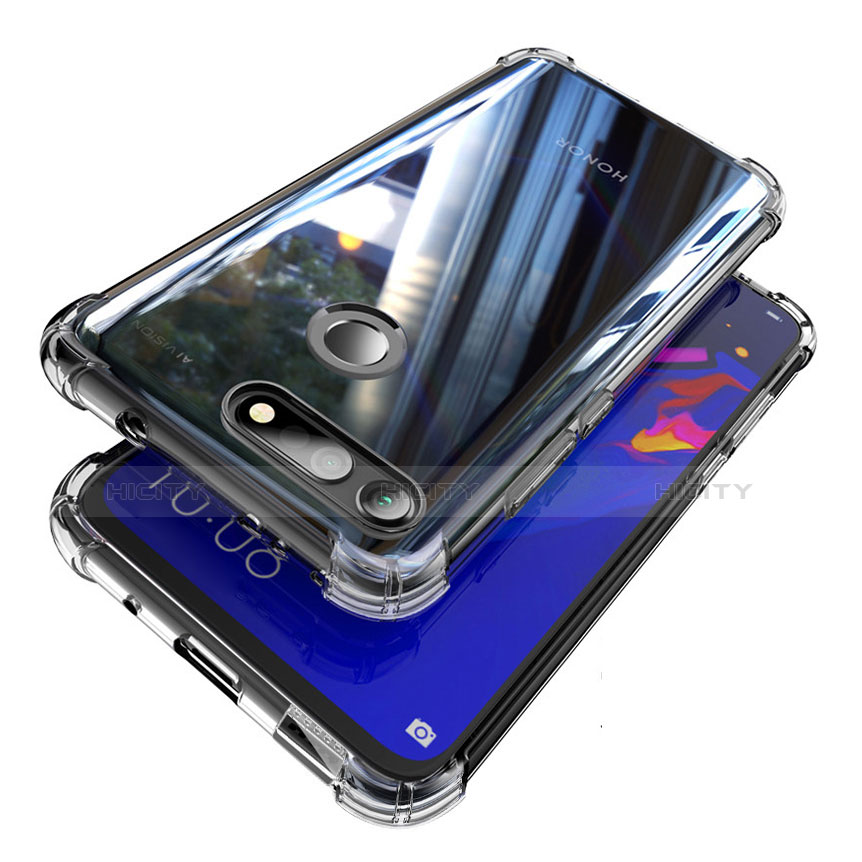 Silikon Schutzhülle Ultra Dünn Tasche Durchsichtig Transparent T11 für Huawei Honor V20 Klar