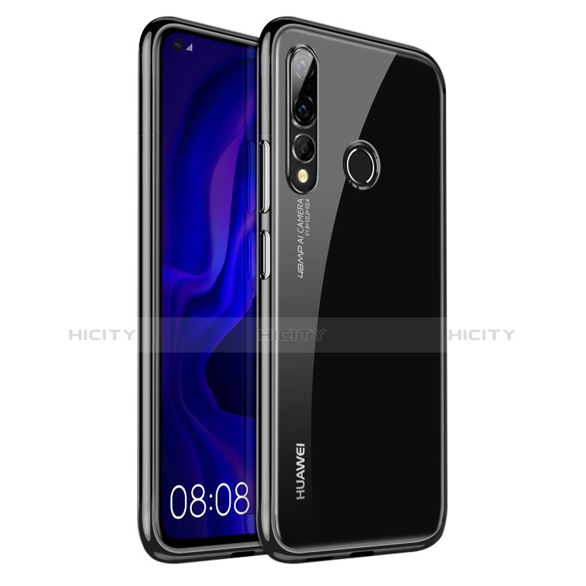 Silikon Schutzhülle Ultra Dünn Tasche Durchsichtig Transparent T11 für Huawei Nova 4 Schwarz