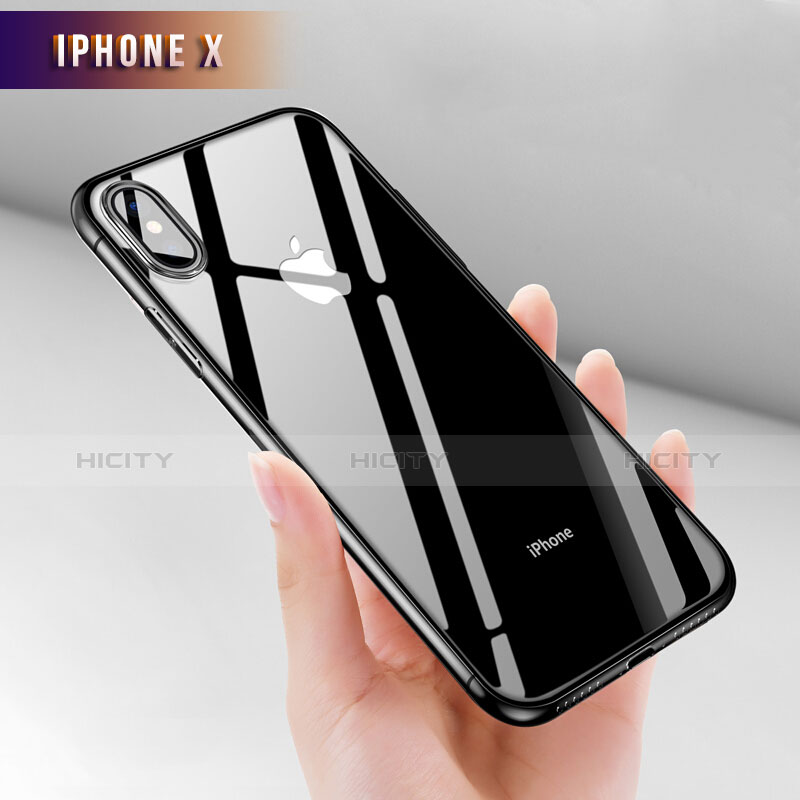 Silikon Schutzhülle Ultra Dünn Tasche Durchsichtig Transparent T12 für Apple iPhone X Klar