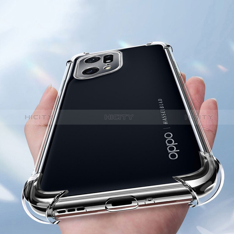 Silikon Schutzhülle Ultra Dünn Tasche Durchsichtig Transparent T12 für Oppo Find X5 5G Klar