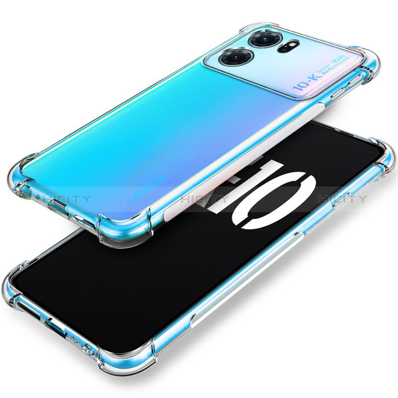 Silikon Schutzhülle Ultra Dünn Tasche Durchsichtig Transparent T12 für Oppo K10 5G Klar