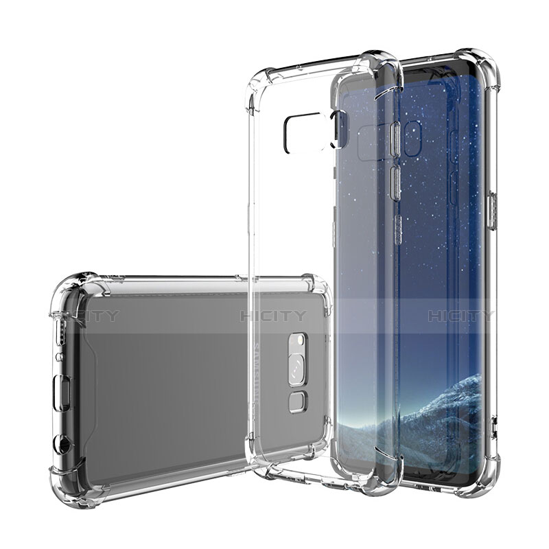 Silikon Schutzhülle Ultra Dünn Tasche Durchsichtig Transparent T12 für Samsung Galaxy S8 Klar