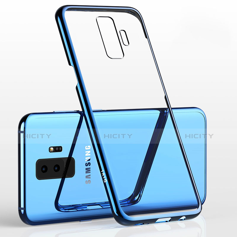 Silikon Schutzhülle Ultra Dünn Tasche Durchsichtig Transparent T12 für Samsung Galaxy S9 Plus Blau