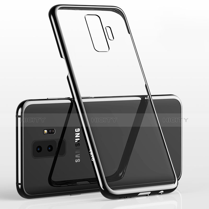 Silikon Schutzhülle Ultra Dünn Tasche Durchsichtig Transparent T12 für Samsung Galaxy S9 Plus Schwarz