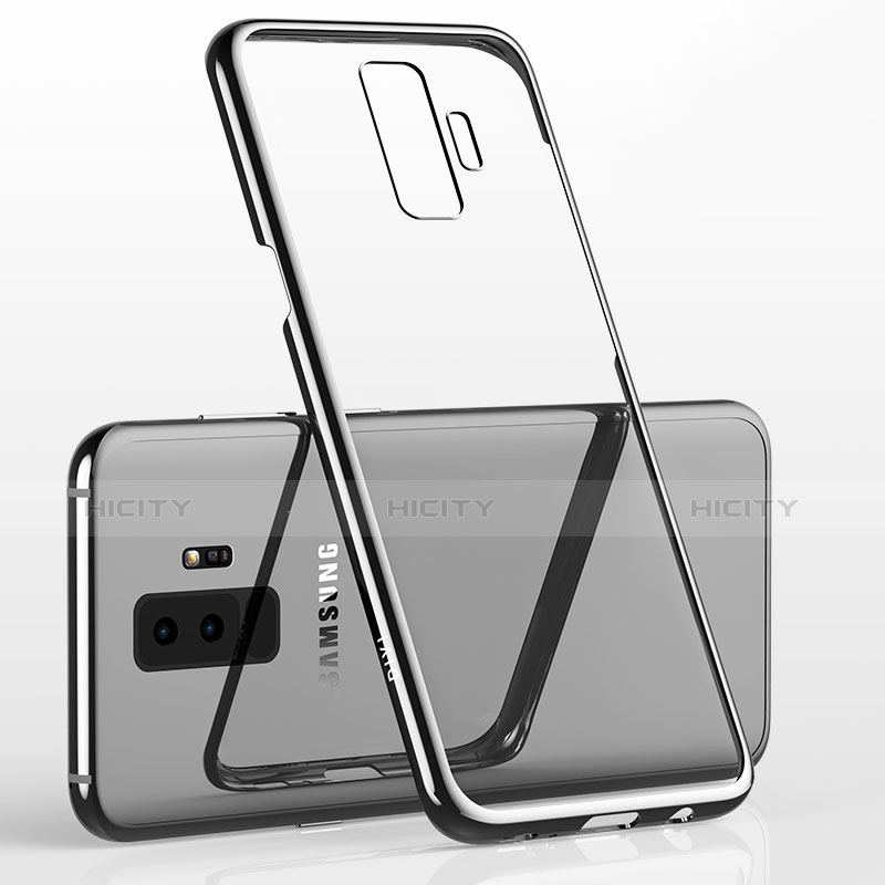 Silikon Schutzhülle Ultra Dünn Tasche Durchsichtig Transparent T12 für Samsung Galaxy S9 Plus Silber