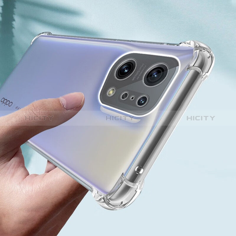 Silikon Schutzhülle Ultra Dünn Tasche Durchsichtig Transparent T13 für Oppo Find X5 5G Klar