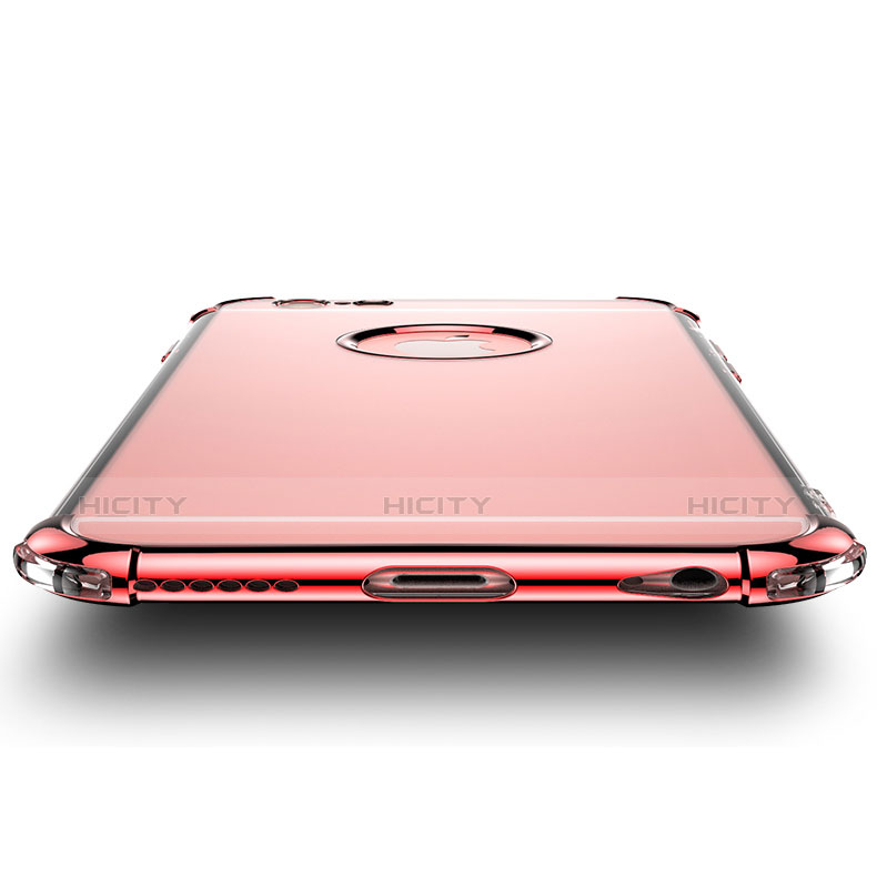 Silikon Schutzhülle Ultra Dünn Tasche Durchsichtig Transparent T14 für Apple iPhone 6 Rot