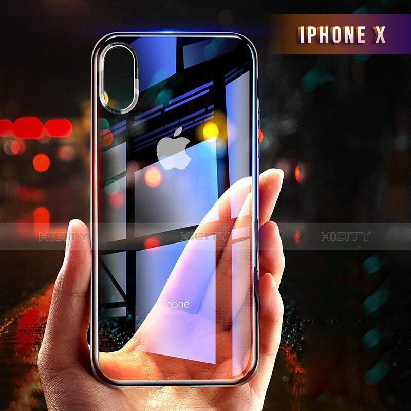 Silikon Schutzhülle Ultra Dünn Tasche Durchsichtig Transparent T14 für Apple iPhone X Klar