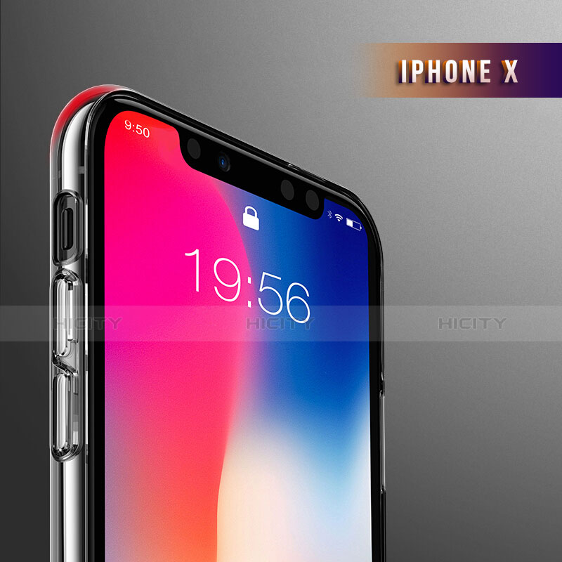 Silikon Schutzhülle Ultra Dünn Tasche Durchsichtig Transparent T14 für Apple iPhone X Klar