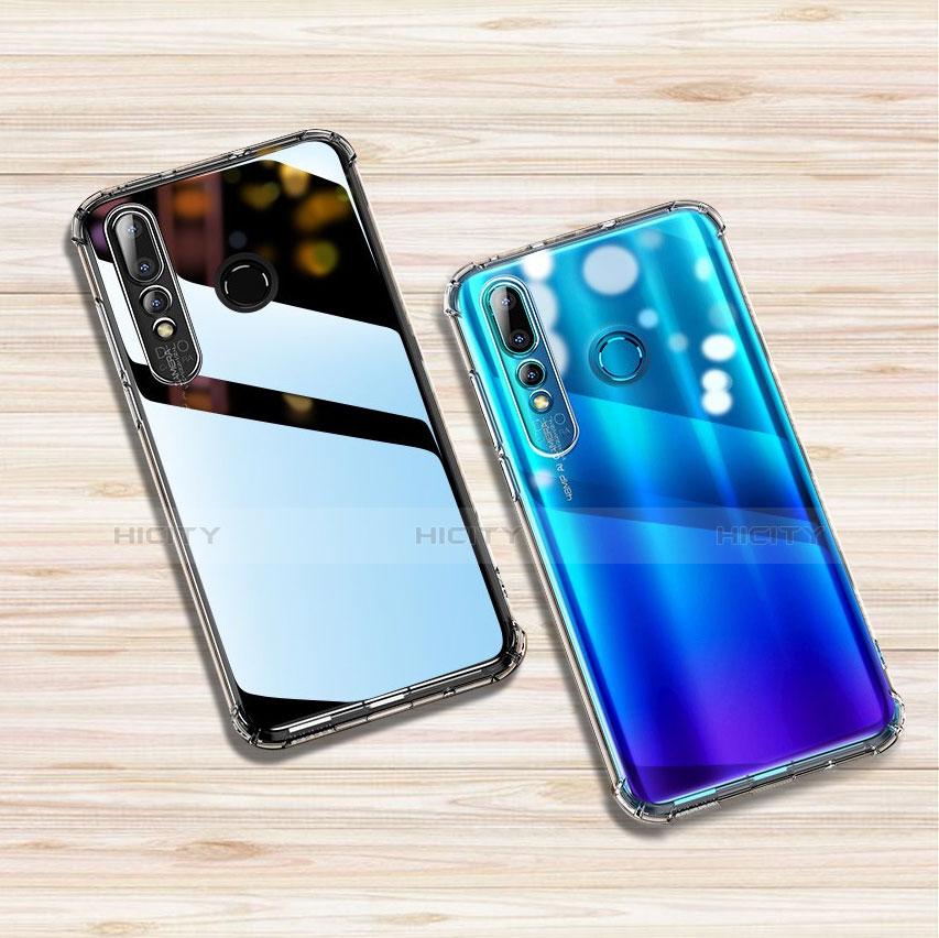 Silikon Schutzhülle Ultra Dünn Tasche Durchsichtig Transparent T14 für Huawei Nova 4 Rot