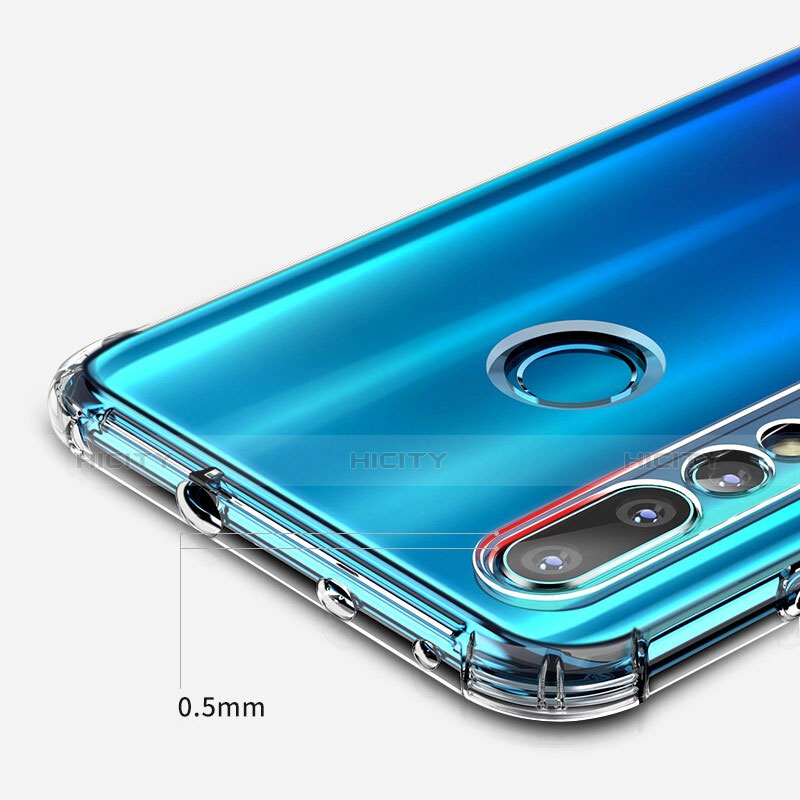 Silikon Schutzhülle Ultra Dünn Tasche Durchsichtig Transparent T14 für Huawei Nova 4 Rot