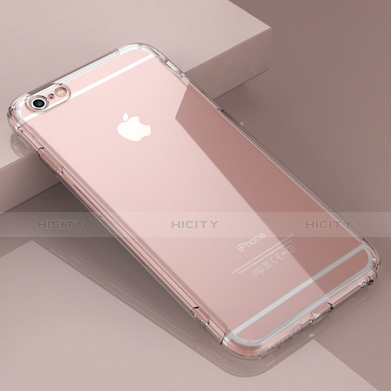 Silikon Schutzhülle Ultra Dünn Tasche Durchsichtig Transparent T15 für Apple iPhone 6S Klar