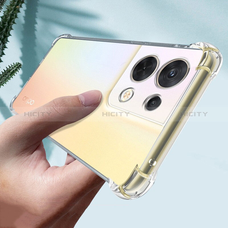 Silikon Schutzhülle Ultra Dünn Tasche Durchsichtig Transparent T15 für Oppo Reno9 Pro+ Plus 5G Klar groß