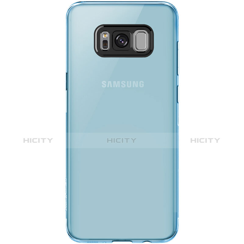 Silikon Schutzhülle Ultra Dünn Tasche Durchsichtig Transparent T15 für Samsung Galaxy S8 Blau