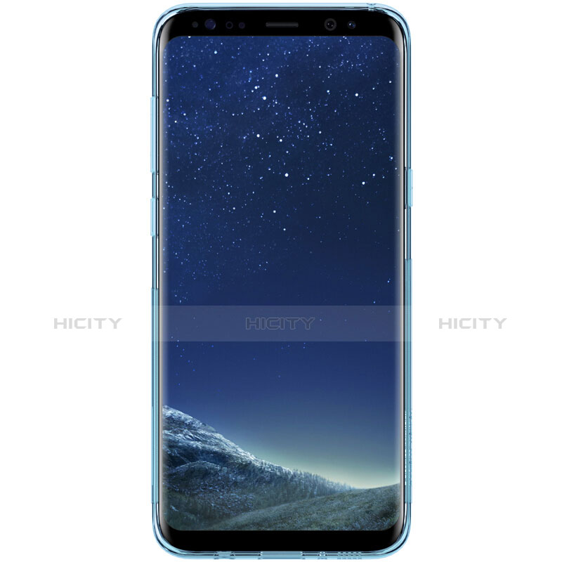 Silikon Schutzhülle Ultra Dünn Tasche Durchsichtig Transparent T15 für Samsung Galaxy S8 Blau