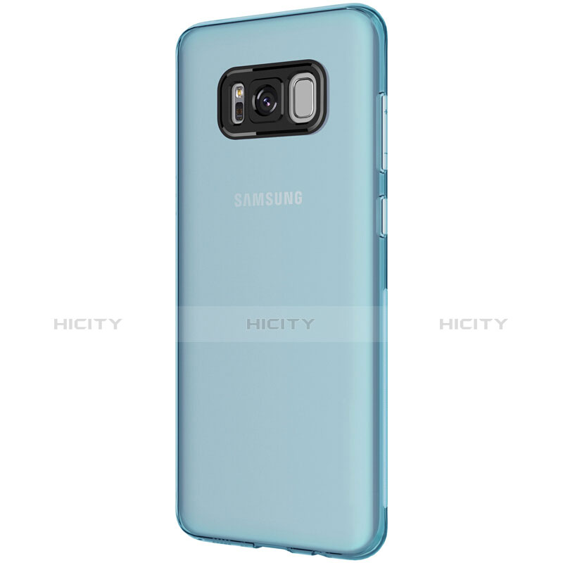 Silikon Schutzhülle Ultra Dünn Tasche Durchsichtig Transparent T15 für Samsung Galaxy S8 Blau