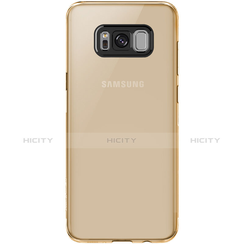 Silikon Schutzhülle Ultra Dünn Tasche Durchsichtig Transparent T15 für Samsung Galaxy S8 Gold