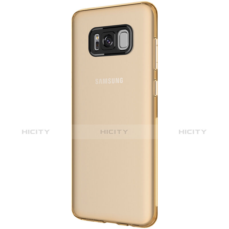 Silikon Schutzhülle Ultra Dünn Tasche Durchsichtig Transparent T15 für Samsung Galaxy S8 Gold